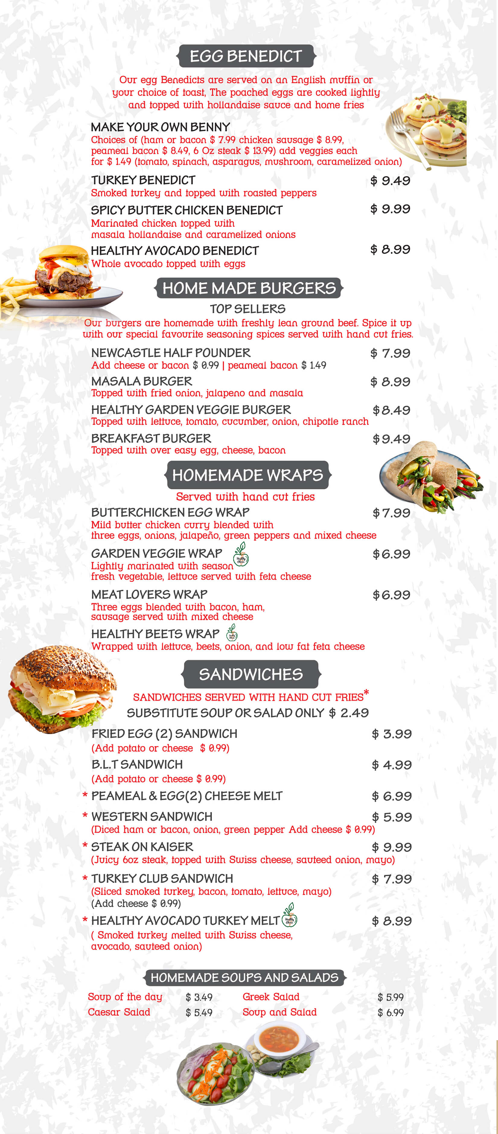 Menus Newcastle Griddle