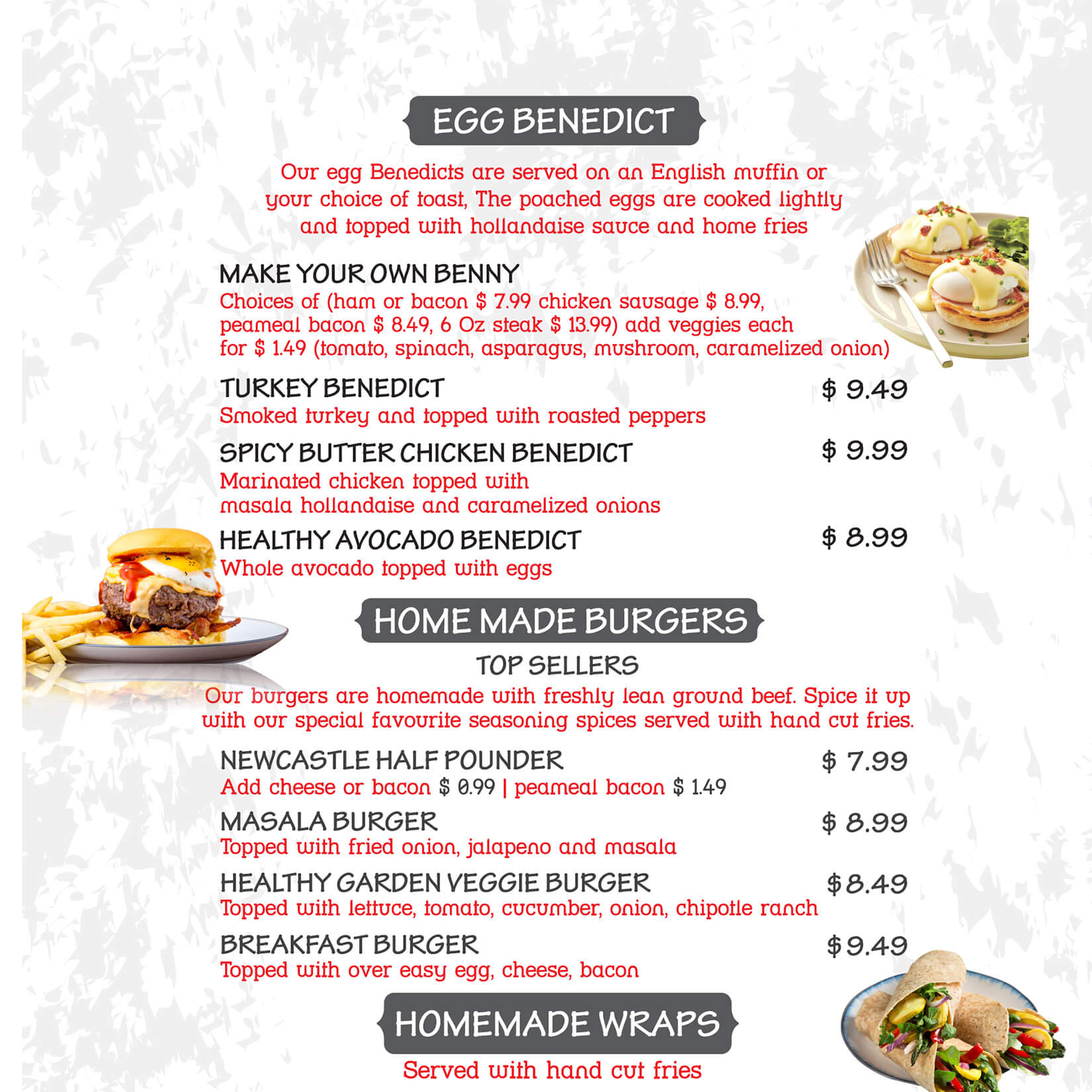 Menus Newcastle Griddle